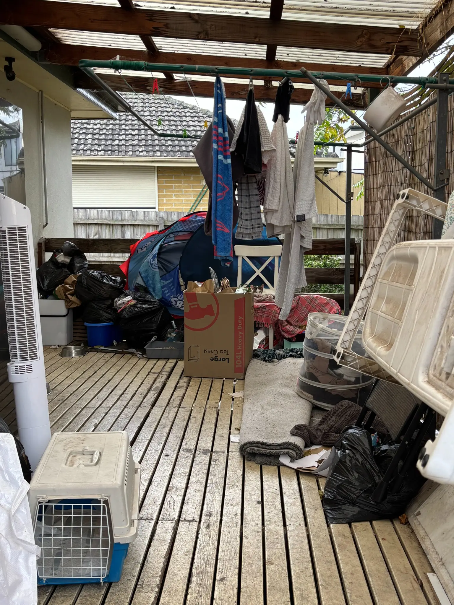 Before rubbish removal